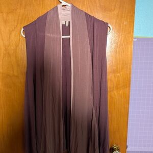 LOGO by Lori Goldstein Ombre Sleeveless Top - Brown and Tan